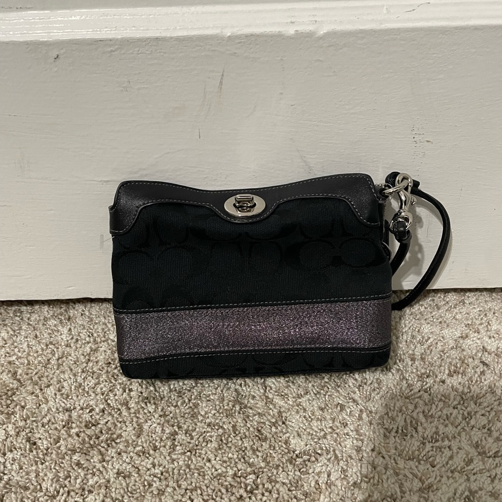 Coach Black Wristlet